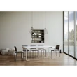 Tecno konzolasztal fehér vázzal (nyitott állapotban