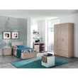 MCS Easy Fehér kőris gyerekszoba garnitúra 80x190 cm-es ágyneműtartós ággyal, 3 ajtós szekrénnyel, ágyneműtartóval – MCS Easy