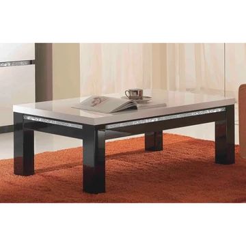LM Roma Cromo Day Fekete-fehér dohányzóasztal, 127x66 cm – LM Roma Cromo Day
