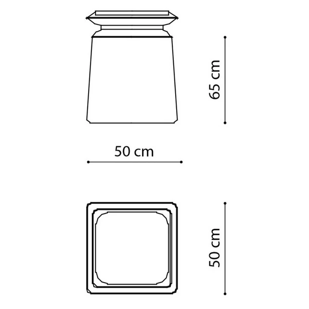 Arany színű kisasztal, magasság: 65 cm - AC Allure Day