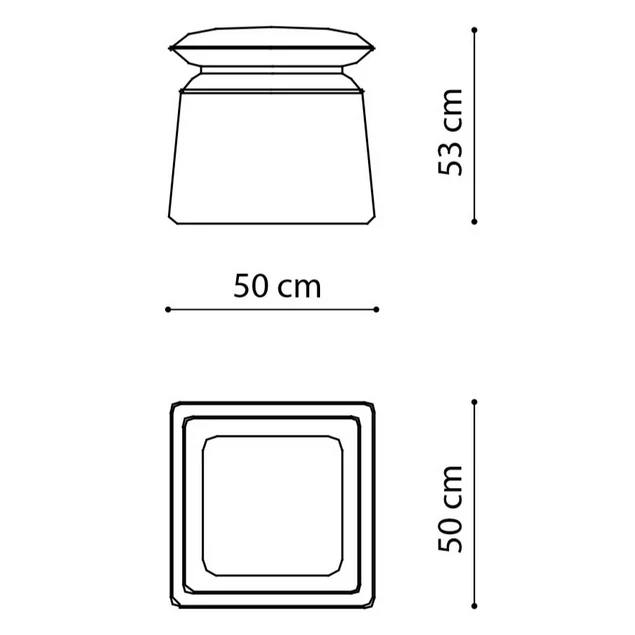 Arany színű puff, magasság: 53 cm - AC Allure Day