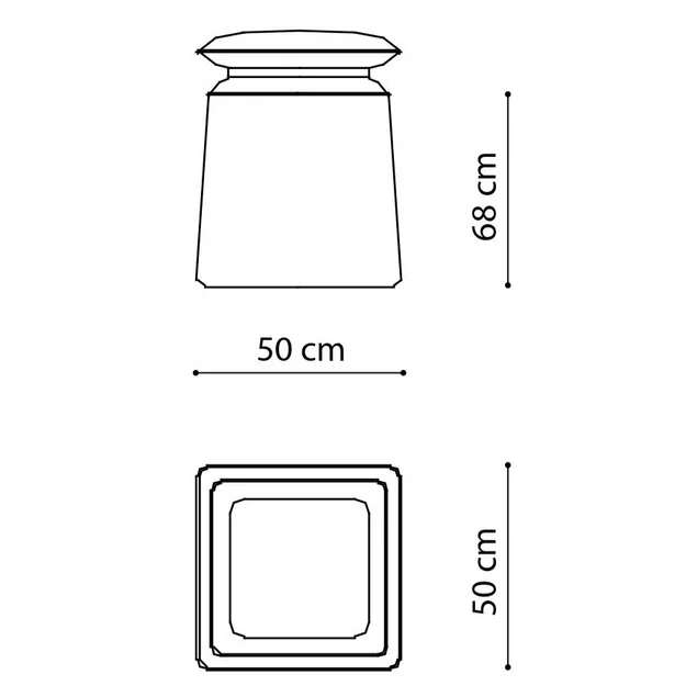 Arany színű puff, magasság: 68 cm - AC Allure Day