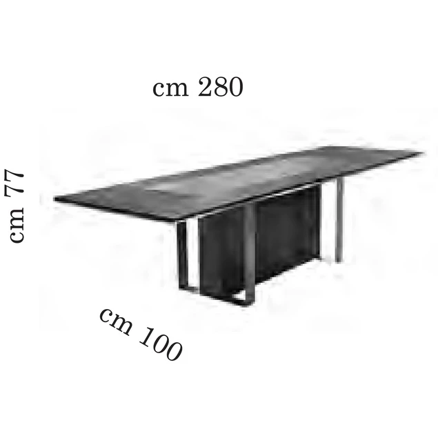 Kőris-márvány étkezőasztal 200x100 cm (+2x40 cm hosszabbítható) - AC Essenza Day