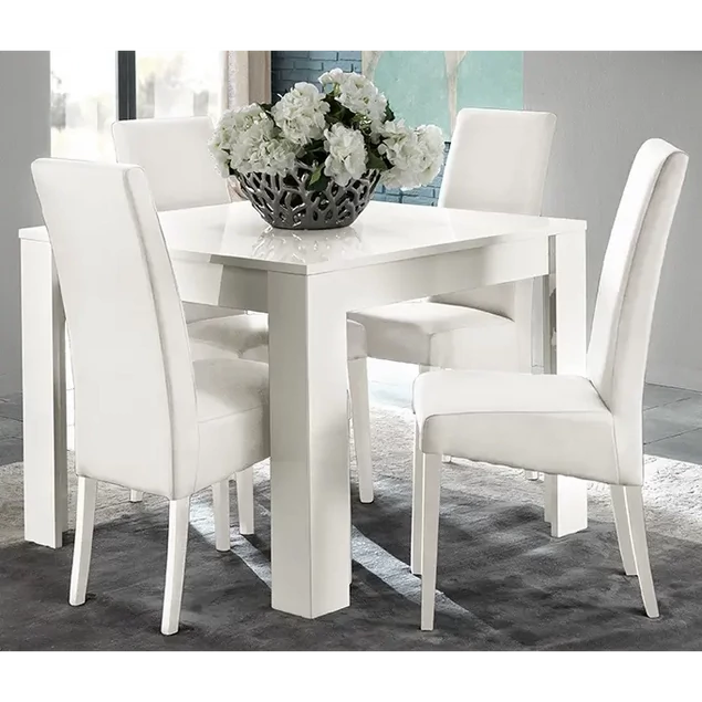 LM Modena Day Fehér étkezőasztal, 100x100 cm – LM Modena Day