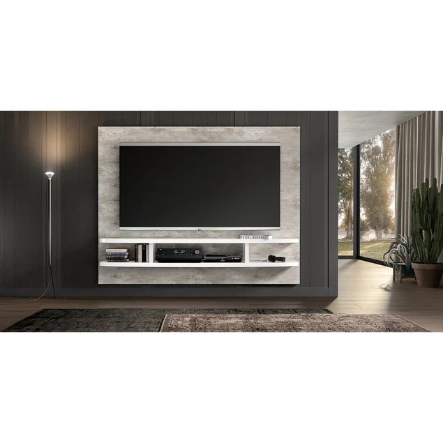 Szürke-fehér fali TV-panel – ST Wall Unit Day